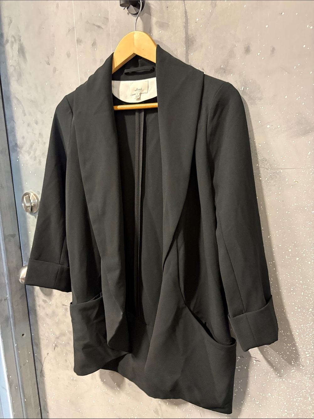 Wilfred Black Open-Front Draped Blazer - Picture 9 of 9